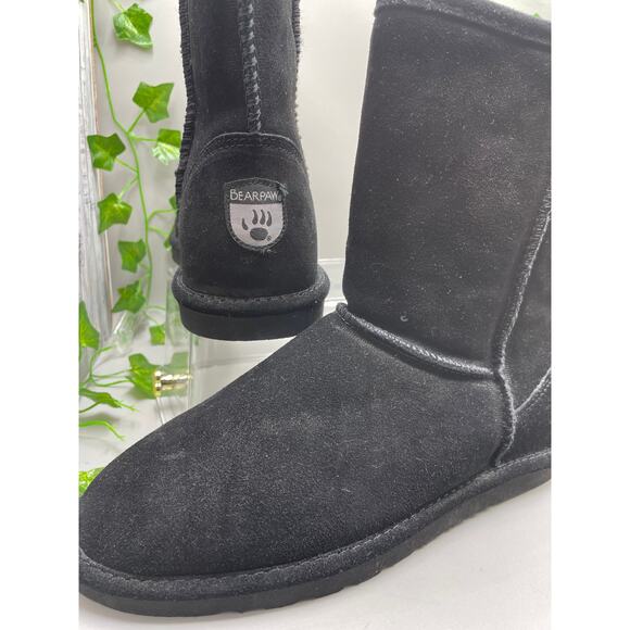 NEW Bearpaw Dorado Black Womans Winter Warm Boots 10 - Picture 2 of 9